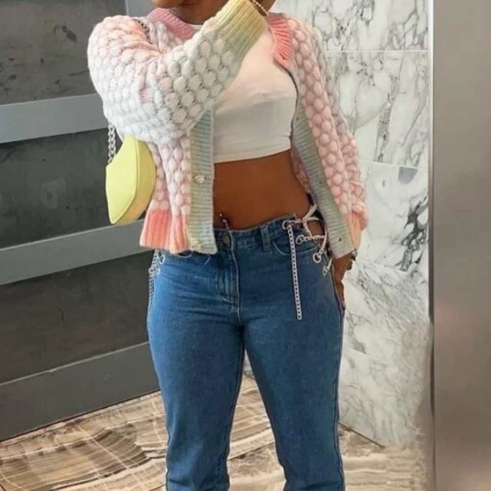 Ombré knit cardigan